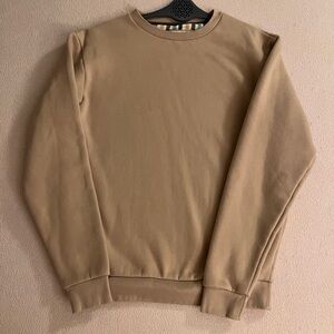 Beige long sleeve crewneck sweater